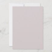 Einfache Hochzeitsrose Soft Einladung (Rückseite)