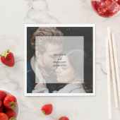 Einfache Hochzeitsschrift für elegantes Foto Serviette (Beispiel)