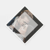 Einfache Hochzeitsschrift für elegantes Foto Serviette (Ecke)