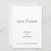 Einfache Hochzeitsschrift Modernes Foto Save the D Date (Vorderseite)