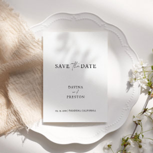 Einfache Hochzeitsschrift Modernes Foto Save the D Save The Date