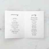 Einfache Hochzeitsschrift Programm (Innenseite)