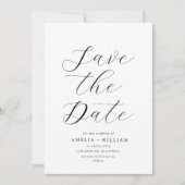 Einfache Hochzeitsschrift Speichern Sie das Datum Save The Date (Vorderseite)
