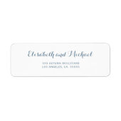 Einfache Hochzeitsskripte-Rücksendeadresse (Vorne)