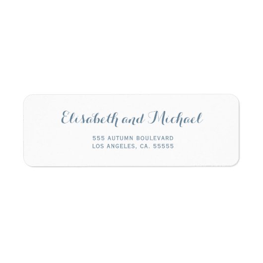 Einfache Hochzeitsskripte-Rücksendeadresse (Vorne)