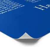 Einfache Hochzeitsstiftung in Deep Blue Poster (Ecke)