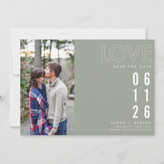 Einfache Hochzeitsstimmung im Grünen Fall-Foto Lie Ankündigung (Vorderseite)