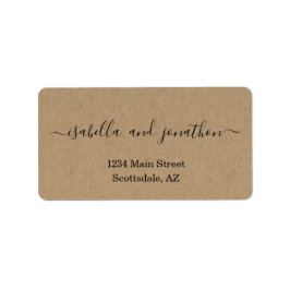 Einfache Hochzeitsstipps - Kraft Adressaufkleber