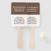 Einfache Hochzeitsszenario für inspirierende Liebe Fächer (Vorne und Hinten)