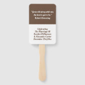 Einfache Hochzeitsszenario für inspirierende Liebe Fächer (Rückseite)