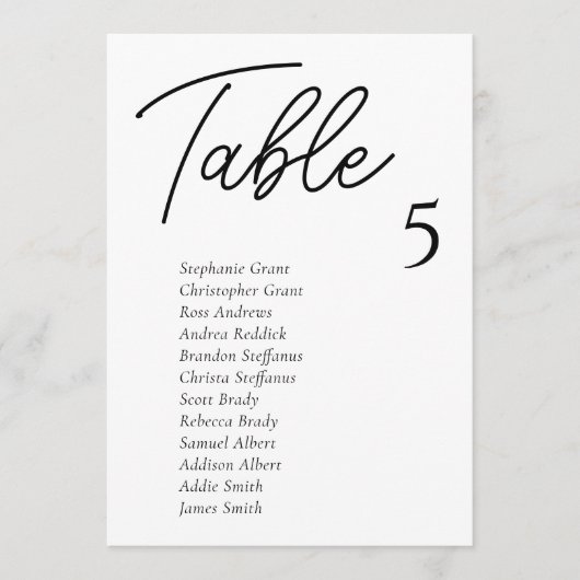 Einfache Hochzeitstichtafelkarten Einladung (Vorderseite)