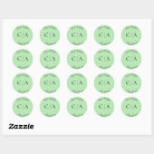 Einfache Hochzeitsticker Runder Aufkleber (Blatt)