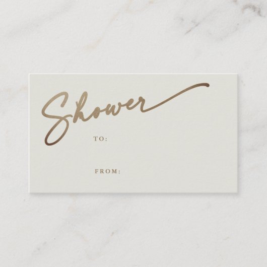 Einfache Hochzeitstiftmarke für ein Brautparty Visitenkarte (Vorderseite)