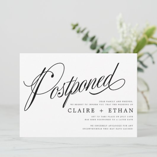 Einfache Hochzeitstiftung Einladung (Stehend Vorderseite)