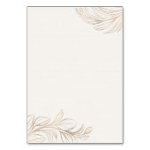 Einfache Hochzeitstisch Tischnummer (Rückseite)