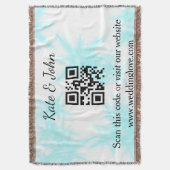 Einfache Hochzeitswebsite, q r Code Throw Blanket Decke (Vorderseite Vertikal)