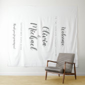 Einfache Hochzeitswillkommene, benutzerfreundliche Wandteppich (Beispiel (Horizontal))