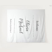 Einfache Hochzeitswillkommene, benutzerfreundliche Wandteppich (Vorderseite (Horizontal))