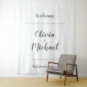 Einfache Hochzeitswillkommene, benutzerfreundliche Wandteppich (Beispiel)