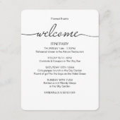 Einfache Hochzeitswochenende - Begrüßungsbeutel Begleitkarte (Vorderseite)