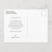 Einfache Hochzeitverlängerung Ankündigungspostkarte (Rückseite)