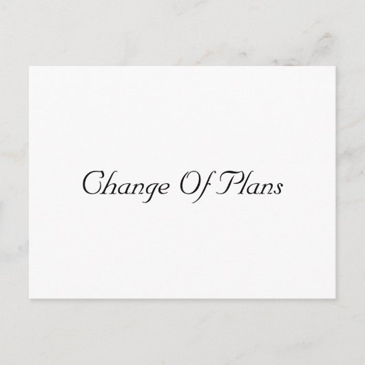 Einfache Hochzeitverlängerung Ankündigungspostkarte (Vorderseite)