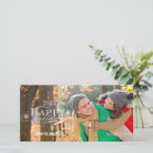 EINFACHE HOLIDAY FOTOKARTEN FEIERTAGSKARTE (Stehend Vorderseite)