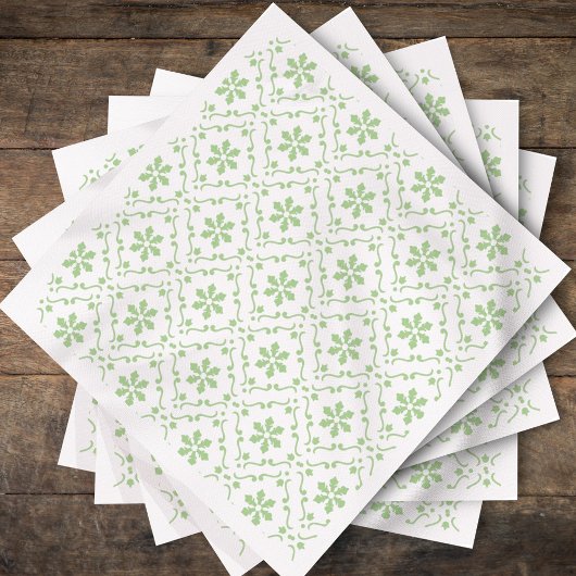Einfache Holiday Snowflake Muster Klasse Serviette