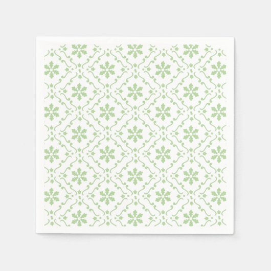 Einfache Holiday Snowflake Muster Klasse Serviette (Vorderseite)