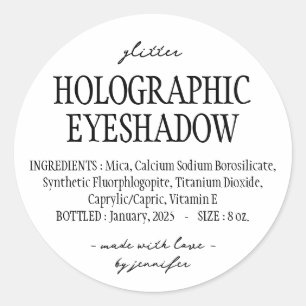Einfache Holografische Inhaltsstoffe für den Glitz Runder Aufkleber