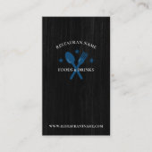 Einfache Holz Texturierte Restaurant Logo rustikal Visitenkarte (Vorderseite)