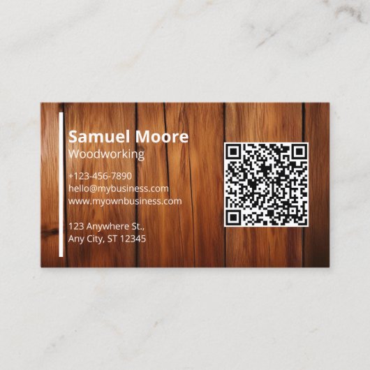 Einfache Holzbearbeitung Beruflich Sägewerk Handym Visitenkarte (Vorderseite)