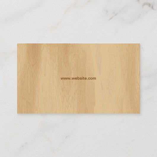 Einfache Holzkarte Visitenkarte (Rückseite)