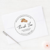 Einfache Homemade Date Jam Danke Label Runder Aufkleber (Umschlag)