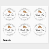 Einfache Homemade Date Jam Danke Label Runder Aufkleber (Blatt)