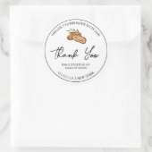 Einfache Homemade Date Jam Danke Label Runder Aufkleber (Tasche)