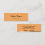 Einfache homosexuelle Orange Metallic Mini Visitenkarte (Vorne/Hinten)