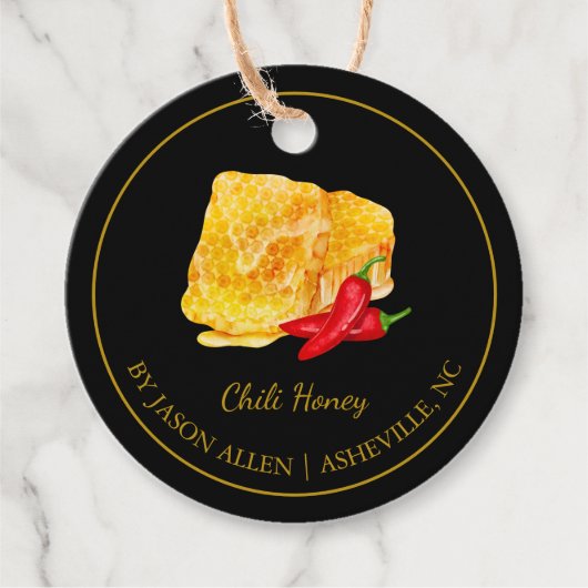 Einfache Honeycomb Chili Infanterie Honey Hang Tag Geschenkanhänger (Vorderseite)