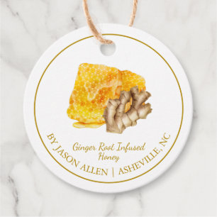 Einfache Honeycomb Ginger infundiert Honey Hang Ta Geschenkanhänger