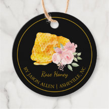 Einfache Honeycomb-Rose in Honey Hang Tag