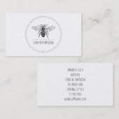 Einfache Honigbiene in Circle Round Bienepeeper Visitenkarte (Vorne/Hinten)