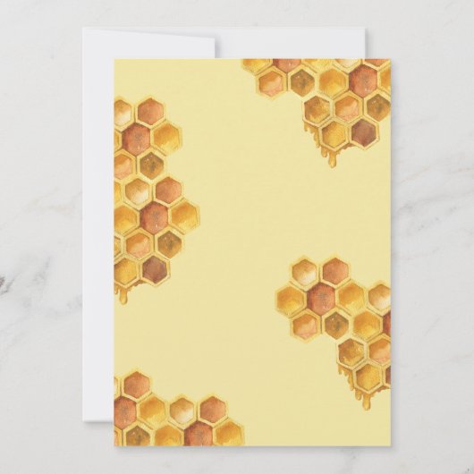 Einfache Honigbiene Sonnenblume 1. Geburtstag Einladung (Rückseite)