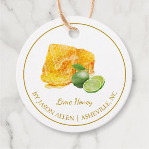 Einfache Honigwabe Limoner Honig Hang Tag Geschenkanhänger