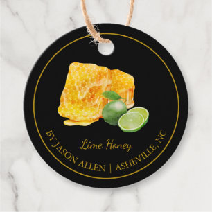 Einfache Honigwabe Limoner Honig Hang Tag Geschenkanhänger