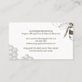 Einfache Honigwabe Retro Apiary Visitenkarte (Rückseite)