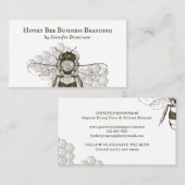 Einfache Honigwabe Retro Apiary Visitenkarte (Vorne/Hinten)