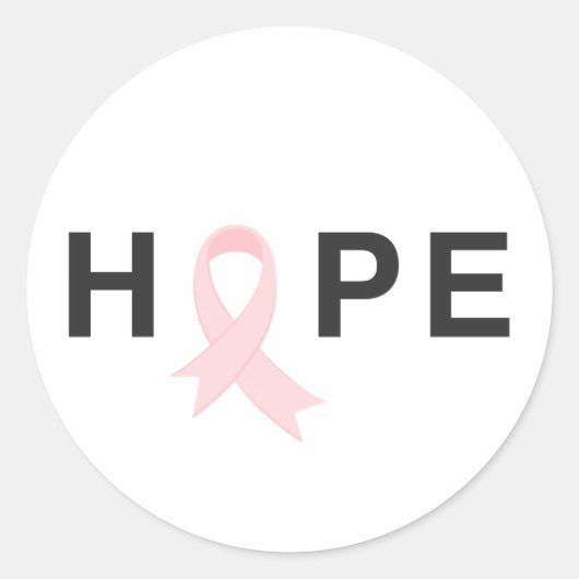Einfache Hope Breast Cancer Awareness | Aufkleber (Vorderseite)