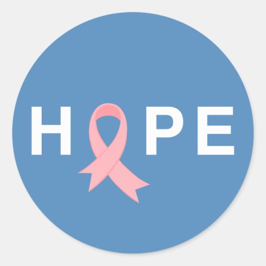 Einfache Hope Breast Cancer Awareness | Aufkleber (Vorderseite)