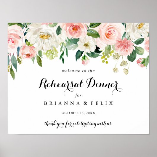 Einfache horizontale Probe Begrüßungszeichen Poster (Vorne)