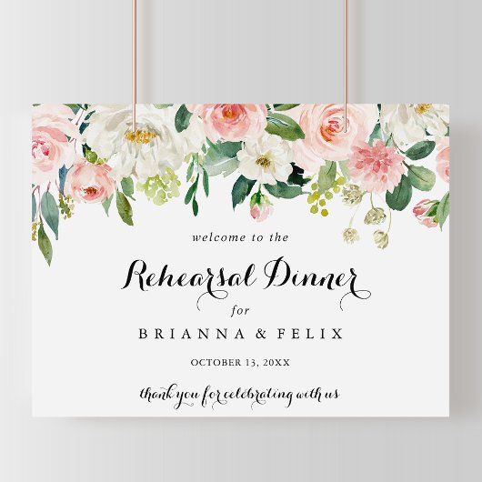 Einfache horizontale Probe Begrüßungszeichen Poster